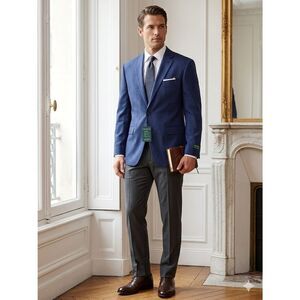 Lauren Ralph Lauren NWT Suit Jacket 48R Bright Navy Ultraflex Blazer Sport Coat